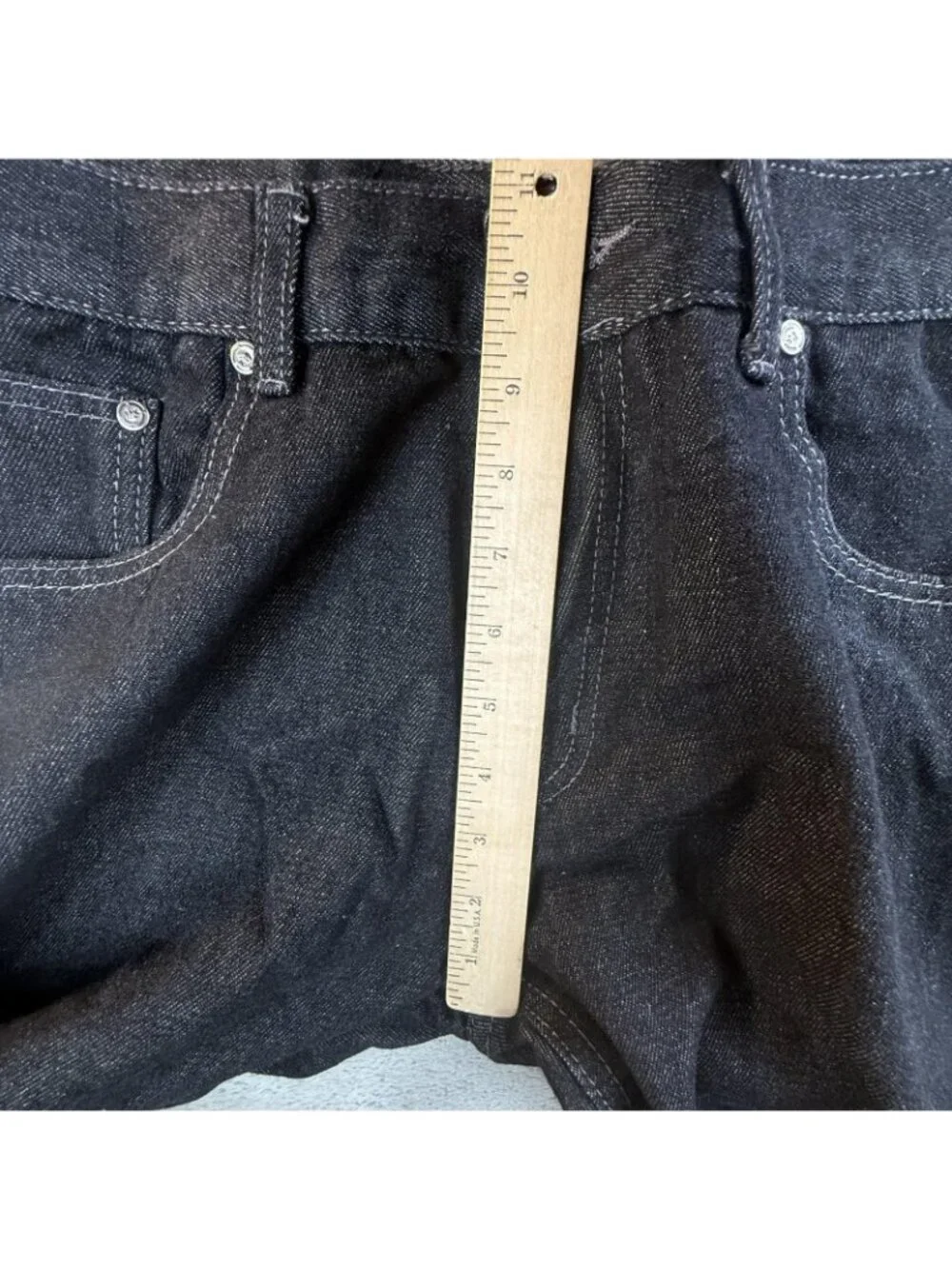 Mecca Jeans Mens 38x32 Black Regular Straight Denim Pants Casual Streetwear Y2K